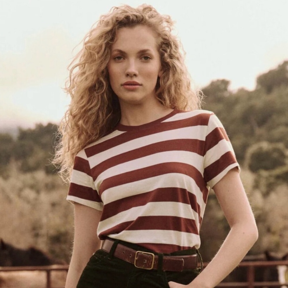 THE GREAT. Striped Women's Top Size 1